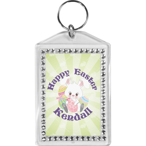 Custom Easter Bunny Bling Keychain (Personalized)