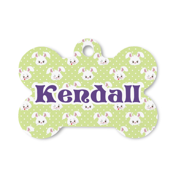 Custom Easter Bunny Bone Shaped Dog ID Tag - Small (Personalized)