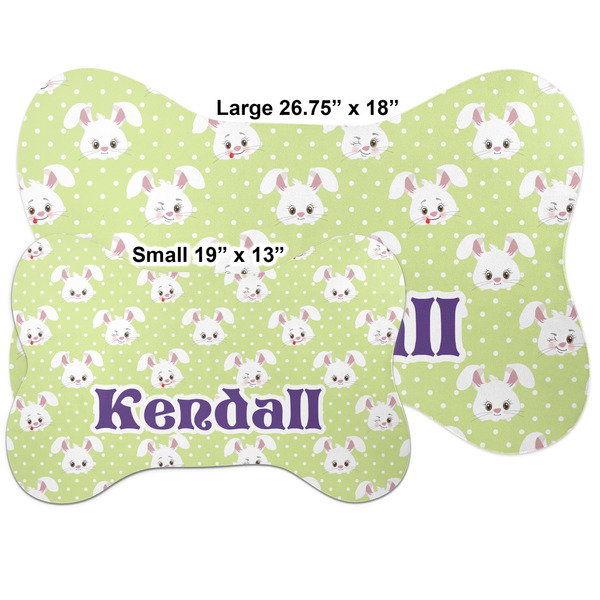 Easter Bunny Bone Shaped Mat Comparison