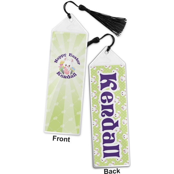 Easter Bunny Bookmark with tassel - Front and Back