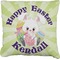 Easter Bunny Burlap Pillow 16"