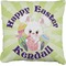 Easter Bunny Burlap Pillow 18"