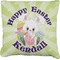 Easter Bunny Faux-Linen Throw Pillow 26" (Personalized)