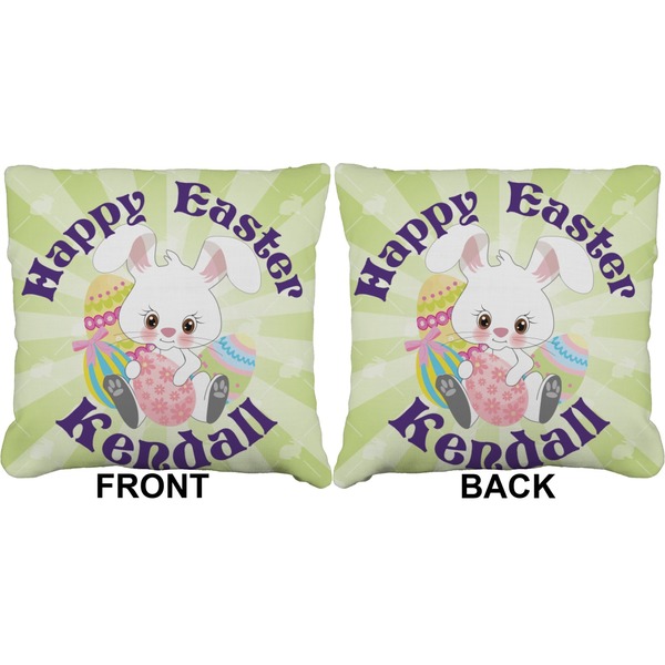 Easter Bunny Burlap Pillow Approval