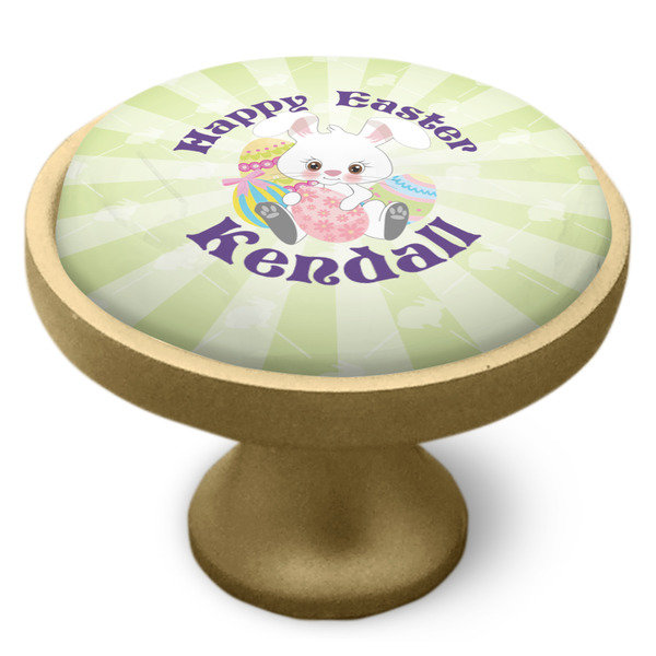 Easter Bunny Cabinet Knob - Gold - Side