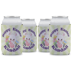 Easter Bunny Can Cooler (12 oz) - Set of 4 w/ Name or Text