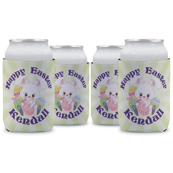 Custom Easter Bunny Can Cooler (12 oz) - Set of 4 w/ Name or Text