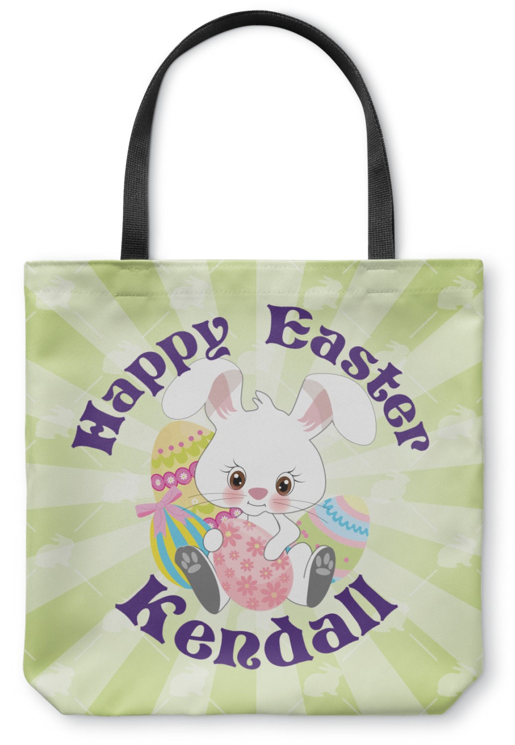 Easter Bunny Canvas Tote Bag (Personalized) - YouCustomizeIt