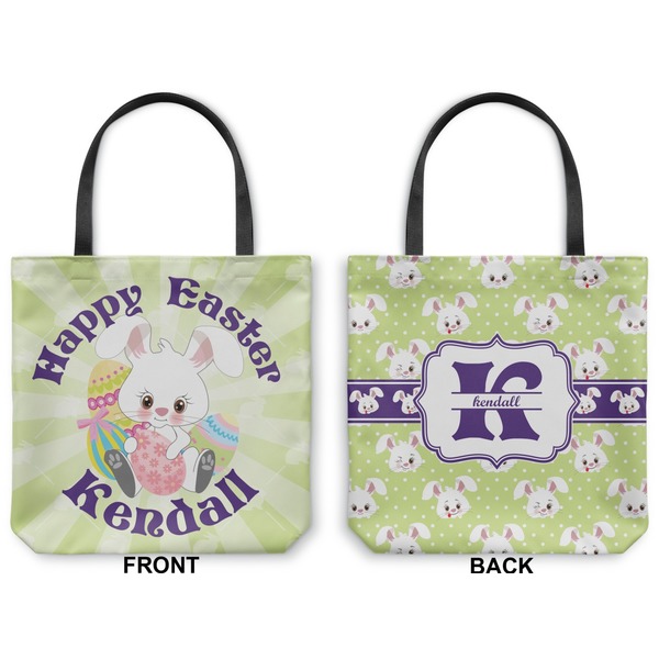 Easter Bunny Canvas Tote - Front and Back