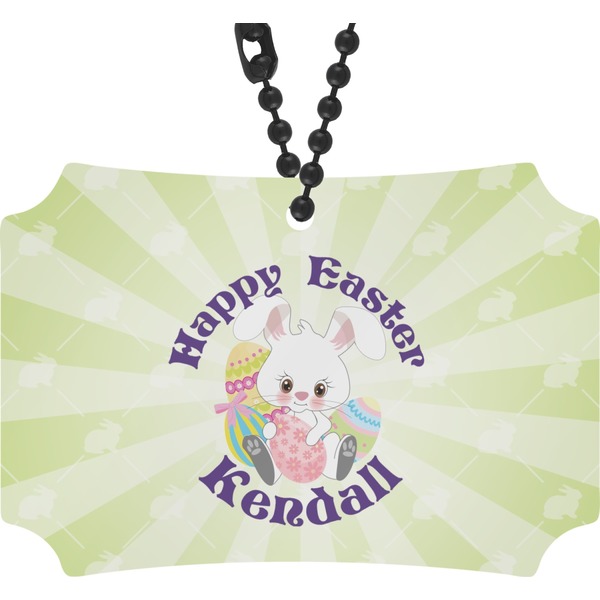 Custom Easter Bunny Rear View Mirror Ornament (Personalized)