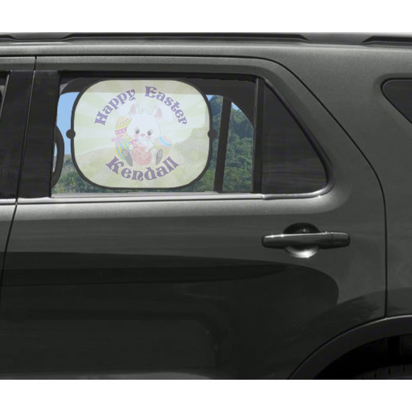 Easter Bunny Car Sun Shade Black - In Car Window