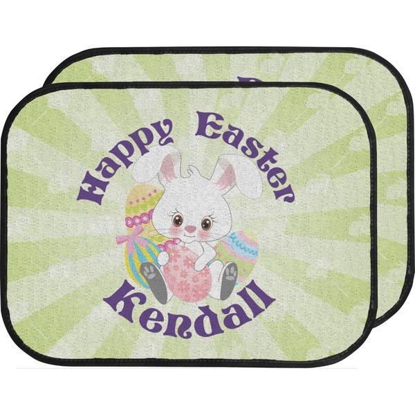 Custom Easter Bunny Car Floor Mats (Back Seat) (Personalized)