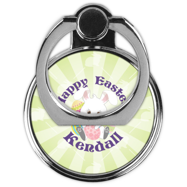 Easter Bunny Cell Phone Ring Stand & Holder - Front (Collapsed)
