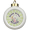 Easter Bunny Ceramic Ball Ornament (Personalized)