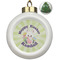 Easter Bunny Ceramic Ball Ornament - Christmas Tree (Personalized)
