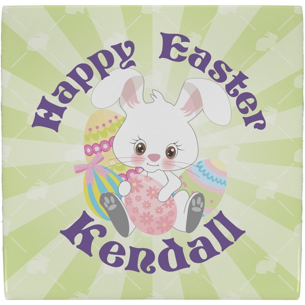 Custom Easter Bunny Ceramic Tile Hot Pad (Personalized)