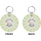 Easter Bunny Circle Keychain (Front + Back)