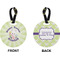 Easter Bunny Circle Luggage Tag (Front + Back)