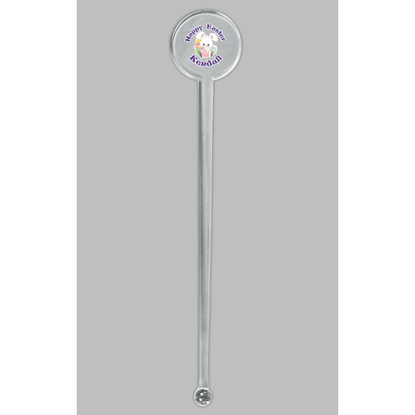 Easter Bunny Clear Plastic 7" Stir Stick - Round - Single Stick