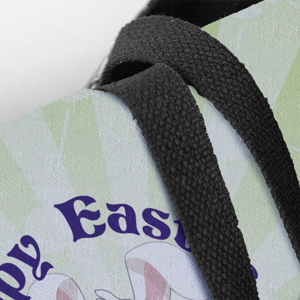 Easter Bunny Closeup of Tote w/Black Handles