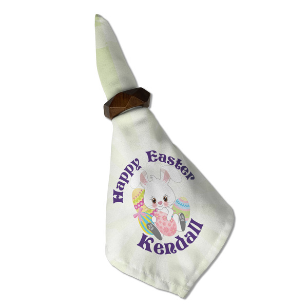 Easter Bunny Cloth Napkins - Personalized Dinner (Folded in Ring) (MAIN)