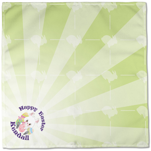 Easter Bunny Cloth Napkins - Personalized Dinner (Full Open)