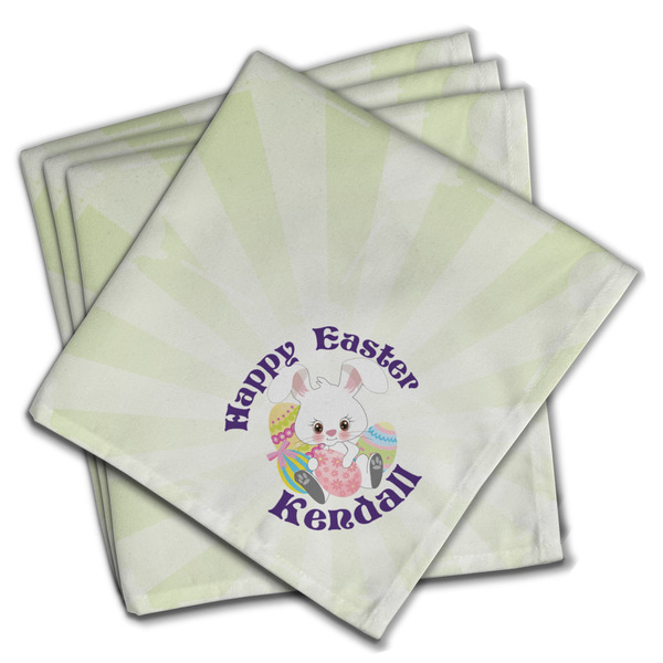 Easter Bunny Cloth Napkins - Personalized Dinner (PARENT MAIN Set of 4)