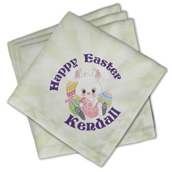 Easter Bunny Cloth Cocktail Napkins - Set of 4 w/ Name or Text