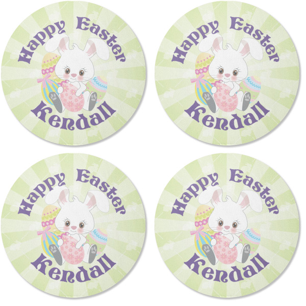 Easter Bunny Coaster Round Rubber Back - Apvl