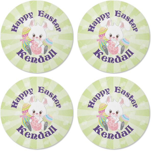 Easter Bunny Coaster Round Rubber Back - Apvl
