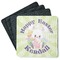 Easter Bunny Square Rubber Backed Coasters - Set of 4 (Personalized)