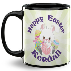 Easter Bunny 11 Oz Coffee Mug - Black (Personalized)