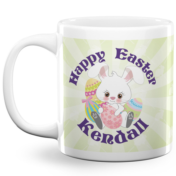 Custom Easter Bunny 20 Oz Coffee Mug - White (Personalized)