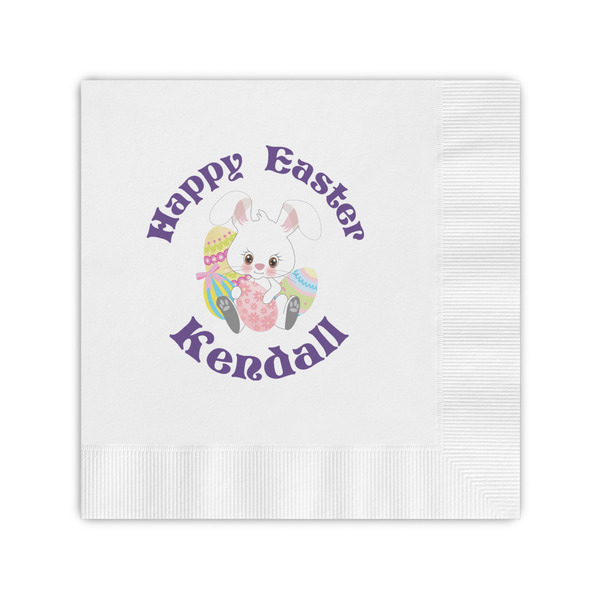 Custom Easter Bunny Coined Cocktail Napkins (Personalized)