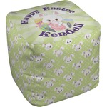 Easter Bunny Cube Pouf Ottoman - 13" (Personalized)