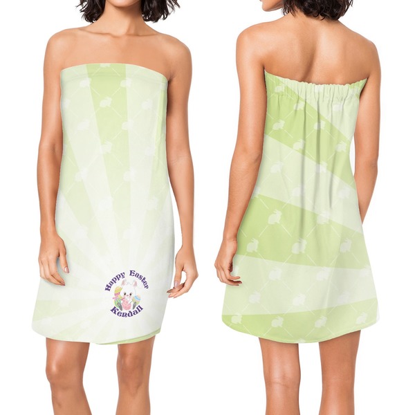 Easter Bunny Custom Bath Wrap - Front & Back View