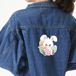 Easter Bunny Twill Iron On Patch - Custom Shape - X-Large
