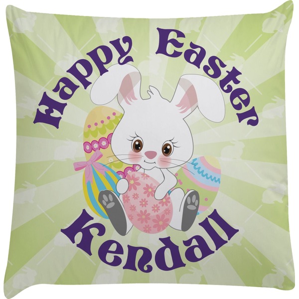 Custom Easter Bunny Decorative Pillow Case (Personalized)