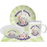 Easter Bunny Dinner Set - Single 4 Pc Setting w/ Name or Text