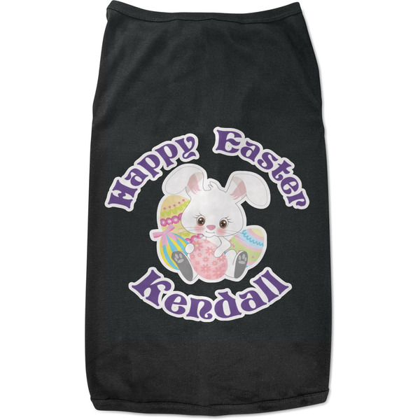Custom Easter Bunny Black Pet Shirt (Personalized)