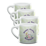 Easter Bunny Double Shot Espresso Cups - Set of 4 (Personalized)