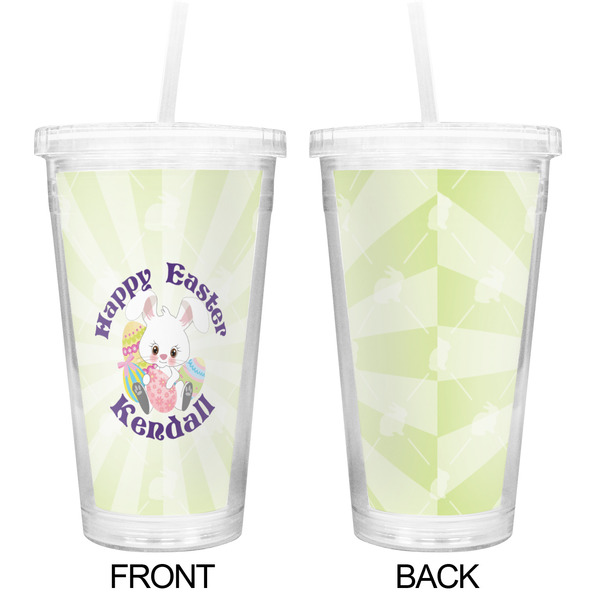 Easter Bunny Double Wall Tumbler with Straw - Approval