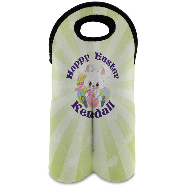 Custom Easter Bunny Wine Tote Bag (2 Bottles) (Personalized)