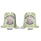 Easter Bunny Drawstring Backpack Front & Back Small
