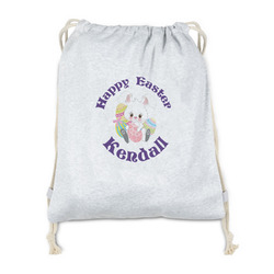 Easter Bunny Drawstring Backpack - Sweatshirt Fleece - Double Sided (Personalized)