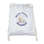 Easter Bunny Drawstring Backpack - Sweatshirt Fleece - Single Sided (Personalized)