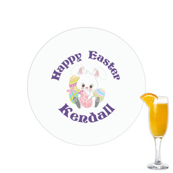 Easter Bunny Printed Drink Topper - 2.15" (Personalized)