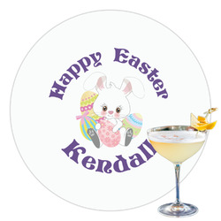 Easter Bunny Printed Drink Topper - 3.5" (Personalized)