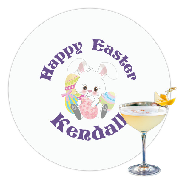 Custom Easter Bunny Printed Drink Topper - 3.5" (Personalized)