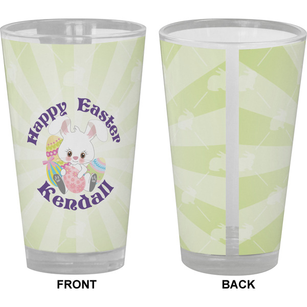 Easter Bunny Pint Glass - Full Color - Front & Back Views